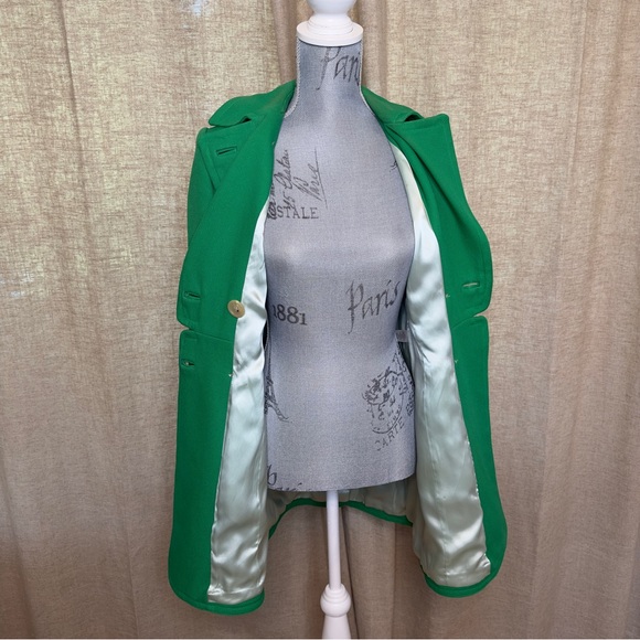 Banana Republic Double Breasted Pea Coat in a gorgeous Kelly Green, Size S - Picture 4 of 14